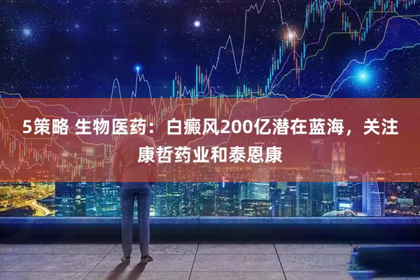 5策略 生物医药:白癜风200亿潜在蓝海,关注康哲药业和泰恩康