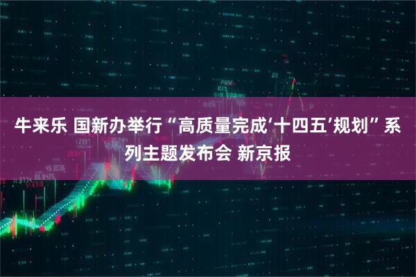 牛来乐 国新办举行“高质量完成‘十四五’规划”系列主题发布会 新京报